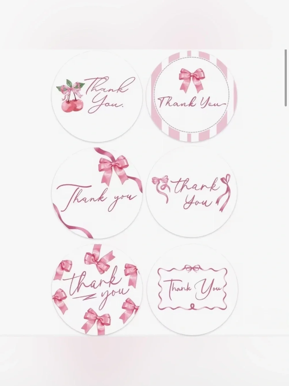 Round Pink Ribbon 